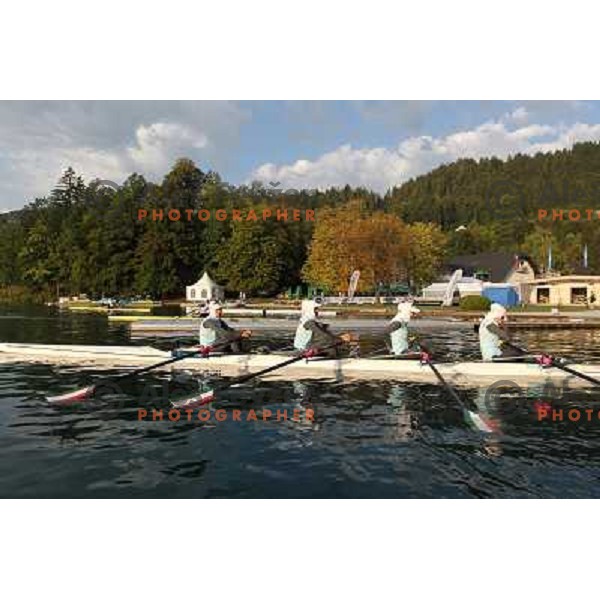 Early morning practice session at Lake Bled a day before first races at 2011 World Rowing Championships at Bled, Slovenia on August 28,2011 