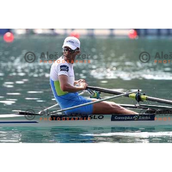 Rajko Hrvat of Slovenia during semi-final of 2011 World Rowing Championships at Bled, Slovenia on September 1,2011 
