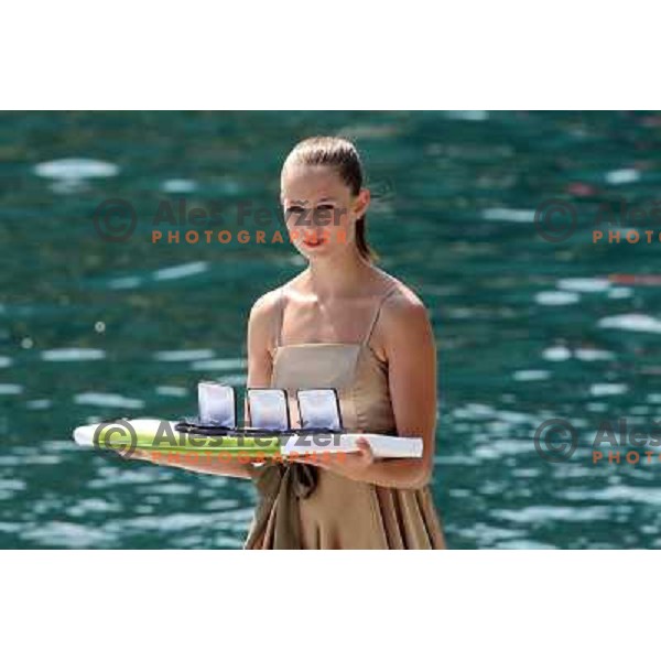 Hostess at 2011 World Rowing Championships at Bled, Slovenia on September 1,2011 