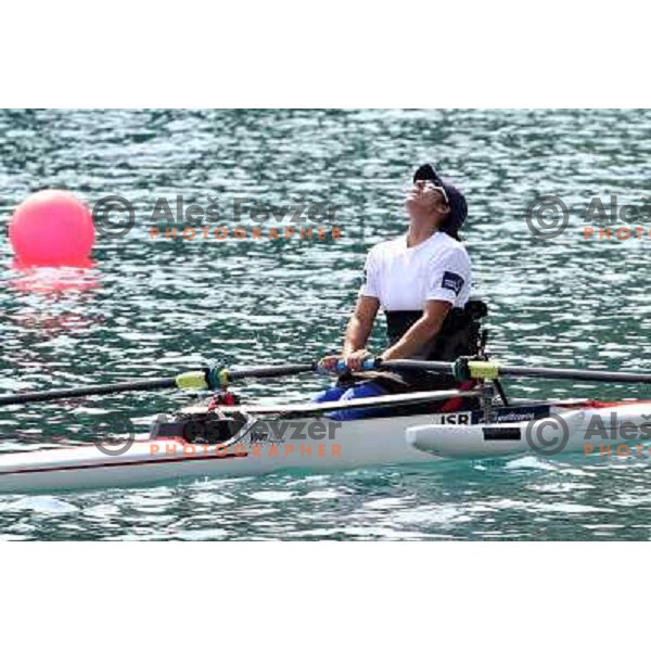 Moran Samuel of Israel, bronze medalist in category ASW 1x of Disabled Rowers at 2011 World Rowing Championships at Bled, Slovenia on September 1,2011 