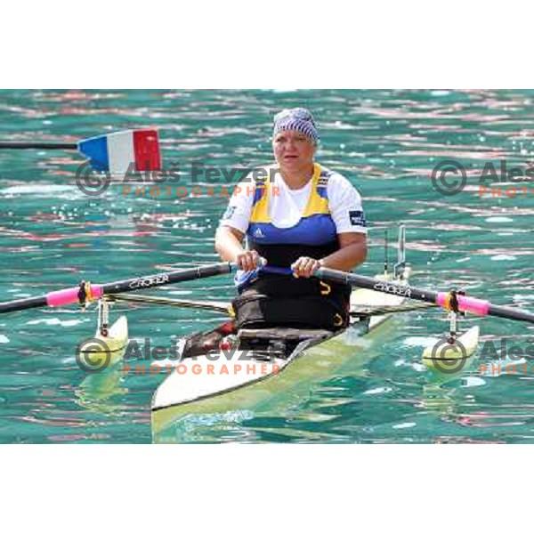 Alla Lysenko of Ukraine, gold medalist in category ASW 1x of Disabled Rowers at 2011 World Rowing Championships at Bled, Slovenia on September 1,2011 