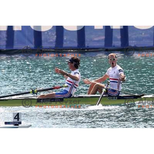 Peter Chambers and Kieren Emery of Great Britain, gold medalists in category LM2- at 2011 World Rowing Championships at Bled, Slovenia on September 1,2011 