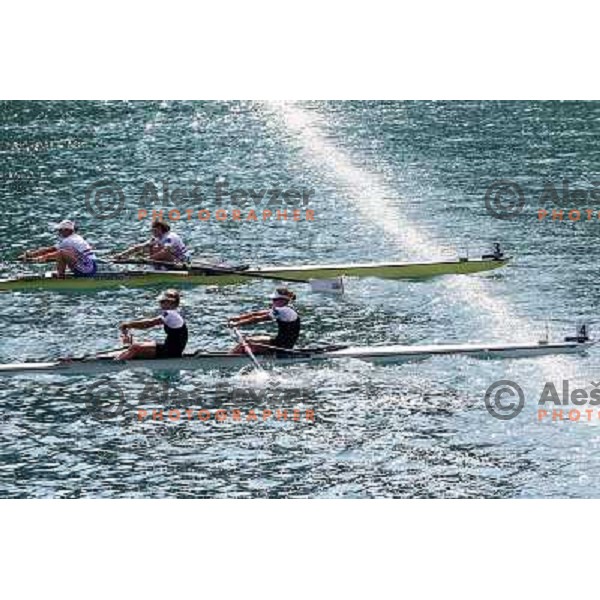 Team New Zealand, gold medalists in category Women\'s Pair in the Final at 2011 World Rowing Championships at Bled, Slovenia on September 1,2011 