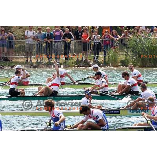 Team Germany, gold medlists in category men\'s Eight in the Final at 2011 World Rowing Championships at Bled, Slovenia on September 1,2011 