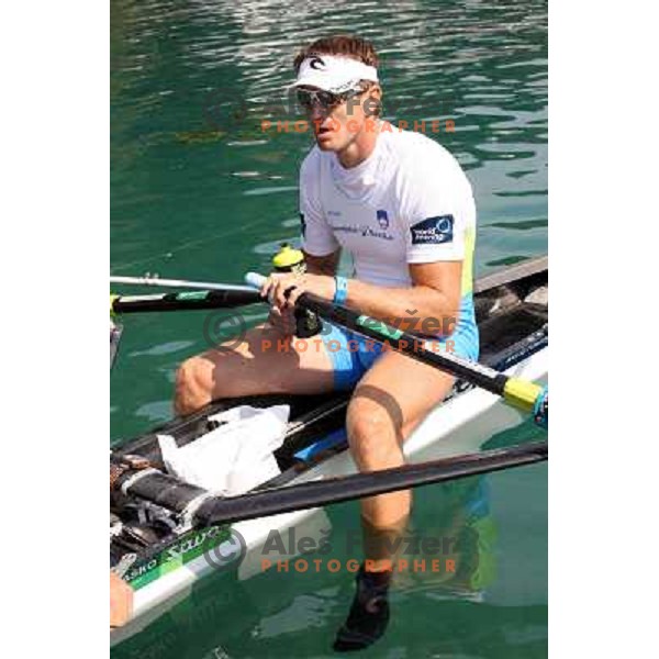 Iztok Cop of Slovenia during semi-final of 2011 World Rowing Championships at Bled, Slovenia on September 1,2011 