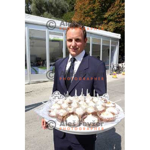 Catering Staff at 2011 World Rowing Championships at Bled, Slovenia on September 1,2011 