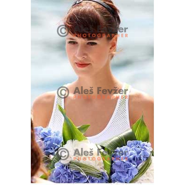 Hostess at 2011 World Rowing Championships at Bled, Slovenia on September 1,2011 
