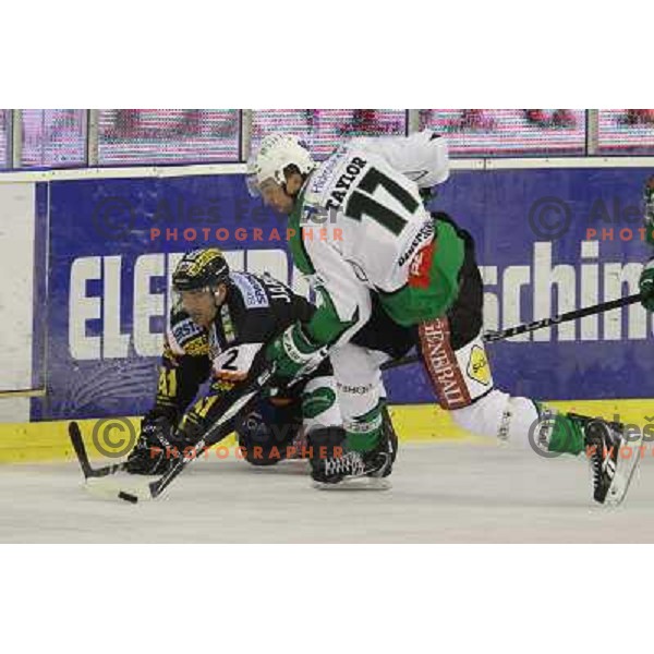 Taylor in action during ice-hockey match Tilia Olimpija- EC Moser Medical Graz in round 2 of EBEL league, played in Hala Tivoli, Ljubljana, Slovenia on September 15,2011 