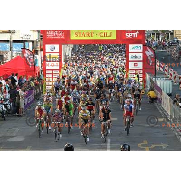 2. EKO Maraton Maribor with more than 1000 cyclists on two courses (70 km and 114 km) enjoy superb weather on roads leading from start in Maribor through Kungota- Jurij- Austria- Radlje ob Dravi- Ribnica-Lovrenc- Ruse and back to Maribor, Slovenia on Sept