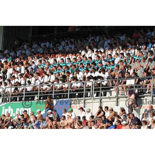 Team New Zealand perform haka after winning IRB Junior World Championship beating England 33:20 in Padova, Italy on June 26, 2011 