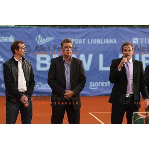 Zoran Kofol , Mark Umberger at Opening ceremony of BMW Ljubljana Open, ATP Challenger played at ZAK Ljubljana, Slovenia on September 20, 2011 