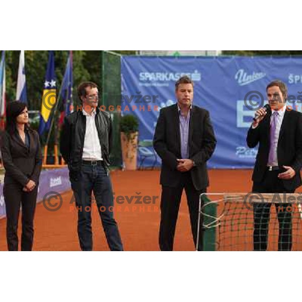 Zoran Kofol , Mark Umberger at Opening ceremony of BMW Ljubljana Open, ATP Challenger played at ZAK Ljubljana, Slovenia on September 20, 2011 