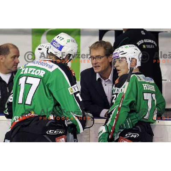 Hannu Jarvenpaa of Tilia Olimpija in action during ice-hockey match Tilia Olimpija-Orli Znojmo in round 5 of Ebel league, played in Hala Tivoli, Ljubljana, Slovenia on September 23,2011 