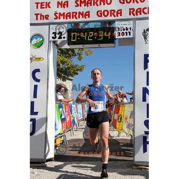 David schneider of Switzerland running during 32. Smarna Gora race- WMRA Grand Prix Finale, Ljubljana, Slovenia on Oktober 1, 2011 
