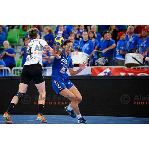 Andrea Penezic in action during Hanball game Krim Mercator - Viborg, EHF Champions League 2011-2011, Arena Stozice, Ljubljana, 07.10.2011 
