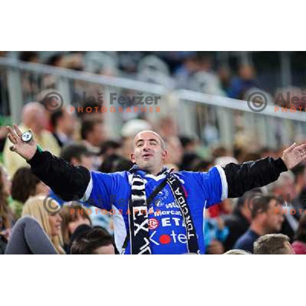 fan during Hanball game Krim Mercator - Viborg, EHF Champions League 2011-2011, Arena Stozice, Ljubljana, 07.10.2011 