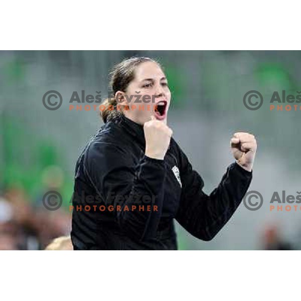 Neja Soberl in action during Hanball game Krim Mercator - Viborg, EHF Champions League 2011-2011, Arena Stozice, Ljubljana, 07.10.2011 