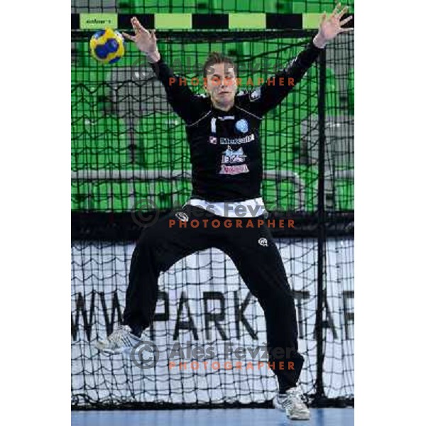 Jelena Grubisic in action during Hanball game Krim Mercator - Viborg, EHF Champions League 2011-2011, Arena Stozice, Ljubljana, 07.10.2011 