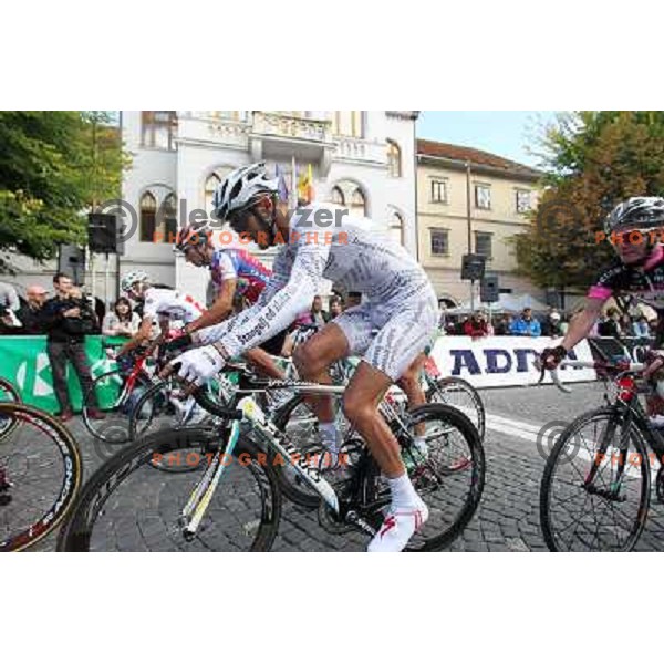 Gorazd Stangelj of Slovenia finished his professional cycling carrier winning the race in front of his fans in Novo Mesto, Slovenia on October 9, 2011. In past 20 years he was racing for Krka, Moblivetta,Liquigas, Fassa Bortolo,Saeco, Lampre and Astana. 