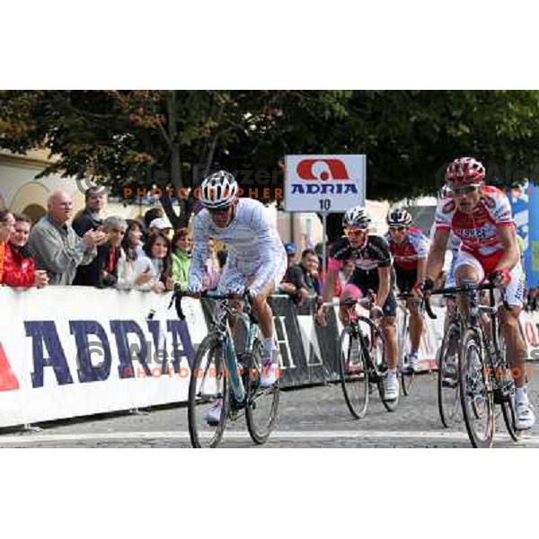 Gorazd Stangelj of Slovenia finished his professional cycling carrier winning the race in front of his fans in Novo Mesto, Slovenia on October 9, 2011. In past 20 years he was racing for Krka, Moblivetta,Liquigas, Fassa Bortolo,Saeco, Lampre and Astana. 