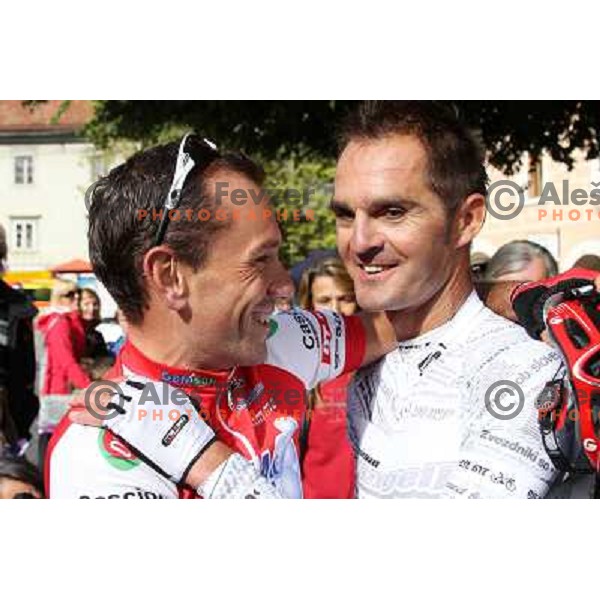 Gorazd Stangelj of Slovenia finished his professional cycling carrier winning the race in front of his fans in Novo Mesto, Slovenia on October 9, 2011. In past 20 years he was racing for Krka, Moblivetta,Liquigas, Fassa Bortolo,Saeco, Lampre and Astana. 