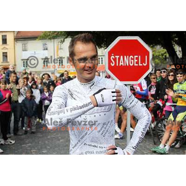 Gorazd Stangelj of Slovenia finished his professional cycling carrier winning the race in front of his fans in Novo Mesto, Slovenia on October 9, 2011. In past 20 years he was racing for Krka, Moblivetta,Liquigas, Fassa Bortolo,Saeco, Lampre and Astana. 