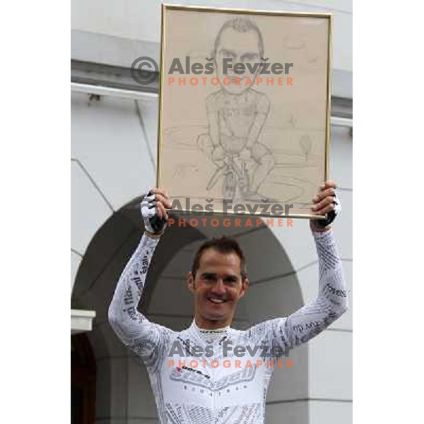 Gorazd Stangelj of Slovenia finished his professional cycling carrier winning the race in front of his fans in Novo Mesto, Slovenia on October 9, 2011. In past 20 years he was racing for Krka, Moblivetta,Liquigas, Fassa Bortolo,Saeco, Lampre and Astana. 