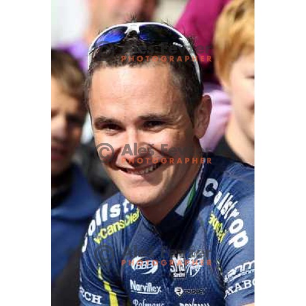 Borut Bozic racing in Novo Mesto, Slovenia on October 9, 2011. 