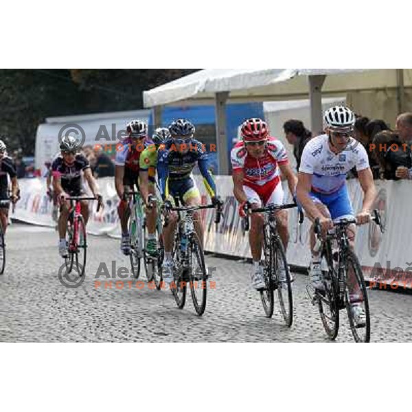 Grega Bole, Vladimir Miholjevic, Borut Bozic racing in Novo Mesto, Slovenia on October 9, 2011. 