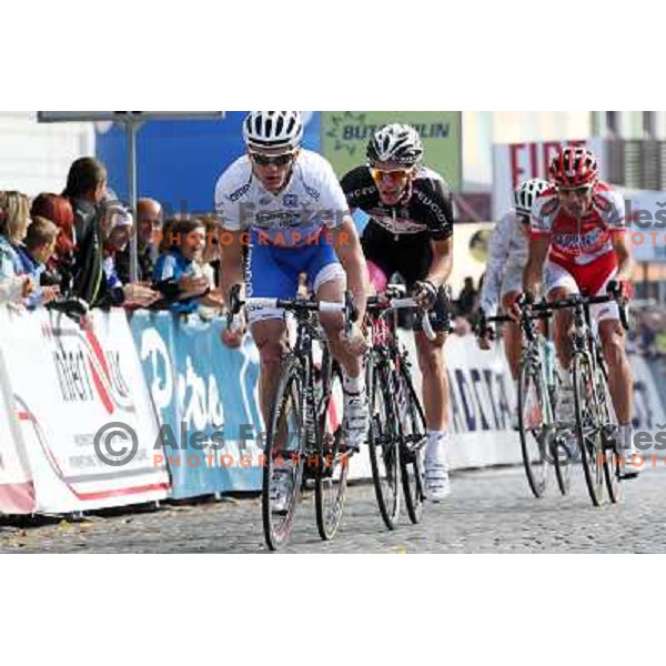 Grega Bole , Jan Polanc racing in Novo Mesto, Slovenia on October 9, 2011. 