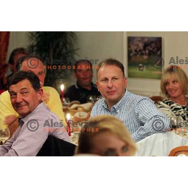 prize giving ceremony after Elan-Porsche Slovenia golf tournament hosted by Bojan Krizaj at King\'s golf course, Bled, Slovenia on October 16, 2011 