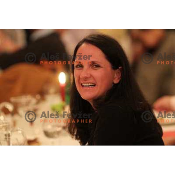 at prize giving ceremony after Elan-Porsche Slovenia golf tournament hosted by Bojan Krizaj, played at ing\'s golf course, Bled, Slovenia on October 16,2011 