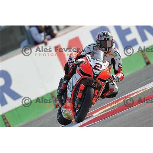 Camier (FRA) racing at Superbike FIM World Championships race at Enzo and Dino Ferrari Circuit in Imola, Italy on September 25,2011 