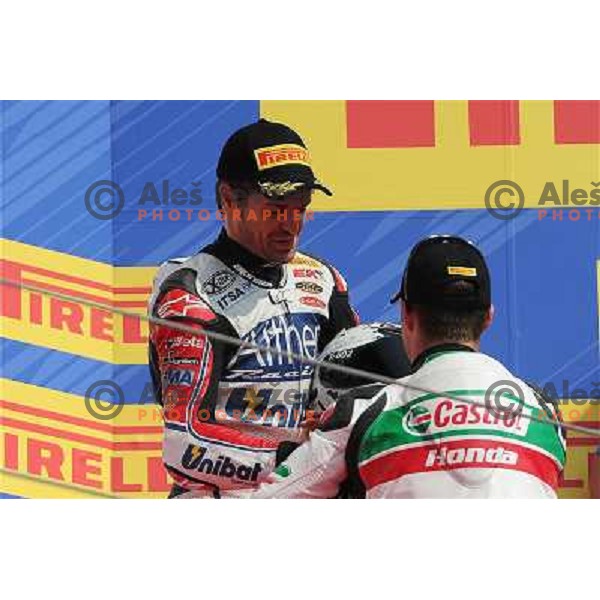 Carlos Ceca (ESP) racing at Superbike FIM World Championships race at Enzo and Dino Ferrari Circuit in Imola, Italy on September 25,2011 