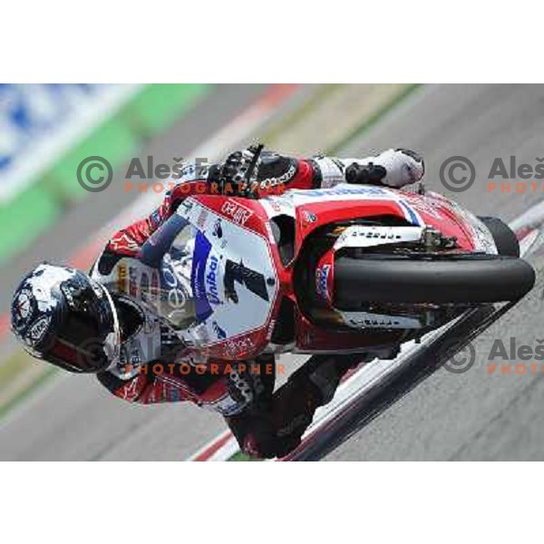 Carlos Ceca (ESP) racing at Superbike FIM World Championships race at Enzo and Dino Ferrari Circuit in Imola, Italy on September 25,2011 
