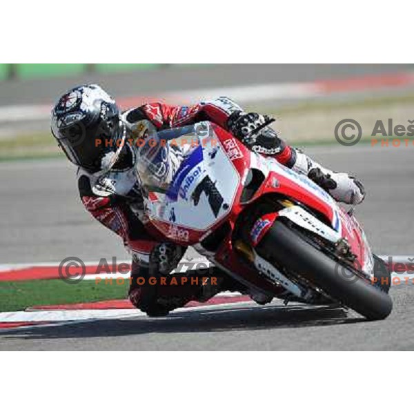 Carlos Ceca (ESP) racing at Superbike FIM World Championships race at Enzo and Dino Ferrari Circuit in Imola, Italy on September 25,2011 