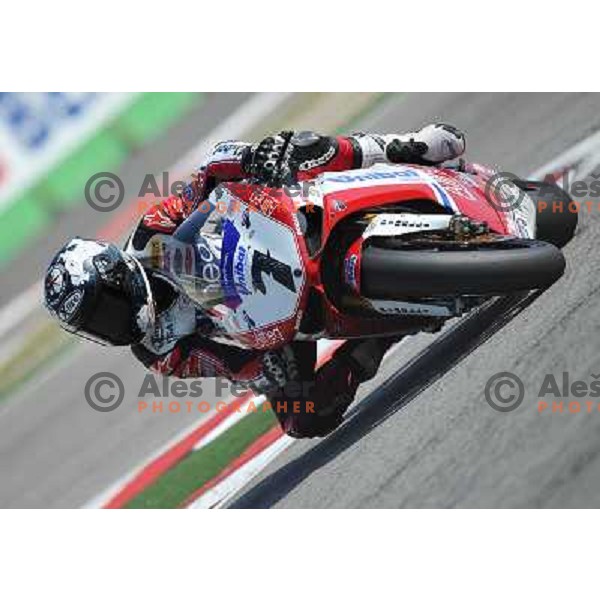 Carlos Ceca (ESP) racing at Superbike FIM World Championships race at Enzo and Dino Ferrari Circuit in Imola, Italy on September 25,2011 