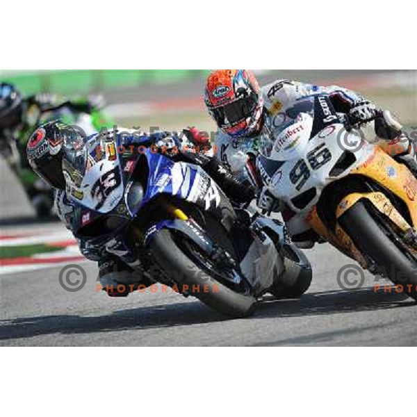 Marco Melandri (ITA) racing at Superbike FIM World Championships race at Enzo and Dino Ferrari Circuit in Imola, Italy on September 25,2011 