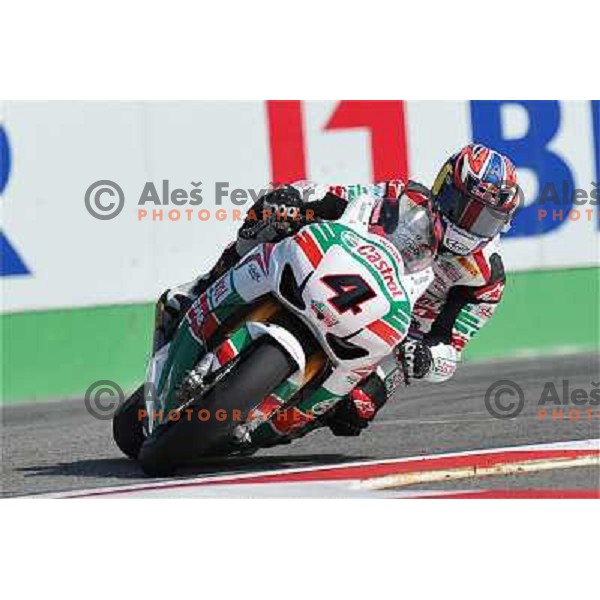 Jonathan Rea (GB) racing at Superbike FIM World Championships race at Enzo and Dino Ferrari Circuit in Imola, Italy on September 25,2011 