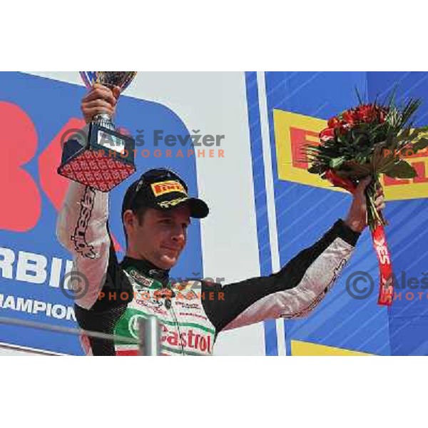 Jonathan Rea (GB) racing at Superbike FIM World Championships race at Enzo and Dino Ferrari Circuit in Imola, Italy on September 25,2011 