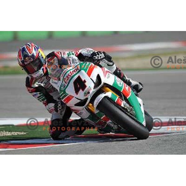 Jonathan Rea (GB) racing at Superbike FIM World Championships race at Enzo and Dino Ferrari Circuit in Imola, Italy on September 25,2011 