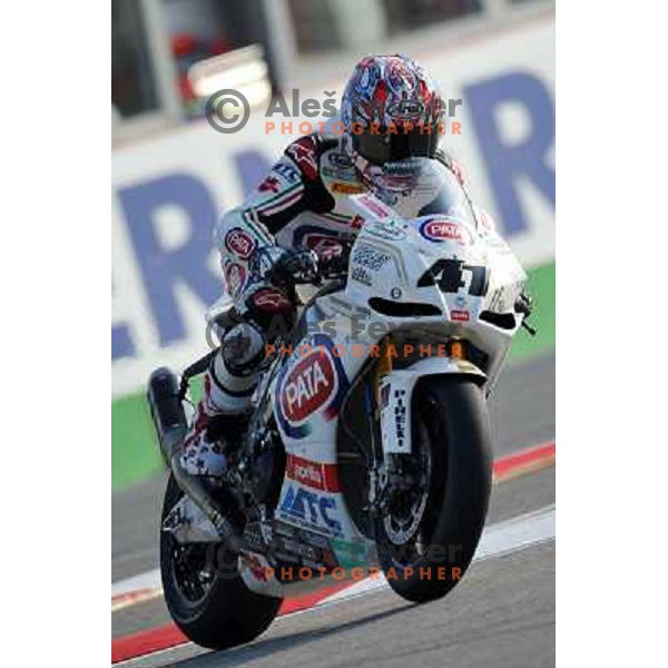 Haga (JPN) racing at Superbike FIM World Championships race at Enzo and Dino Ferrari Circuit in Imola, Italy on September 25,2011 