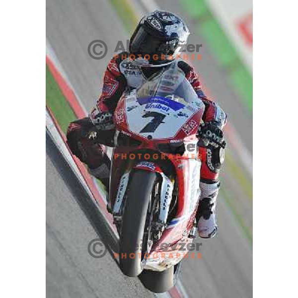 Carlos Ceca (ESP) racing at Superbike FIM World Championships race at Enzo and Dino Ferrari Circuit in Imola, Italy on September 25,2011 