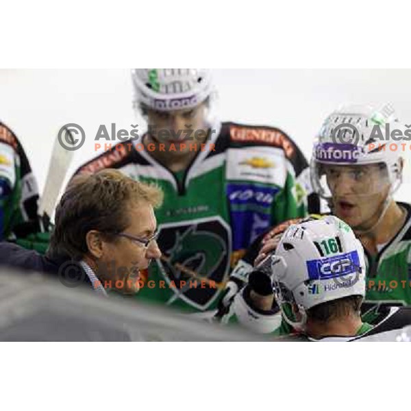 Hannu Jarvenpa of Tilia Olimpija in action during EBEL league regular season ice-hockey game in round 15 between Tilia Olimpija and EHC Liwset Linz, played in Hala Tivoli, Ljubljana, Slovenia on October 25, 2011 