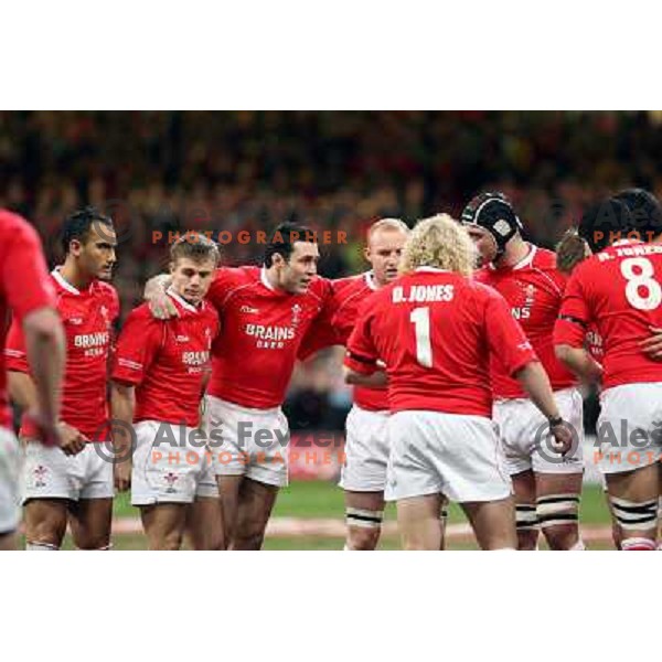 Wales team before the game