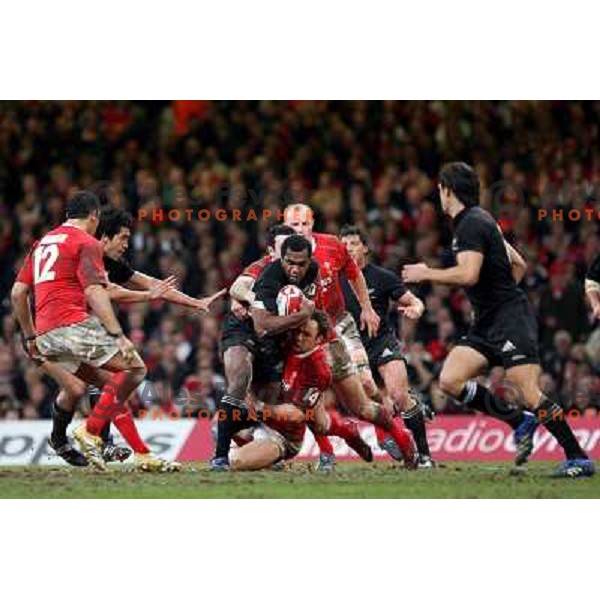 Sivivatu in action at rugby match between Wales and New Zealand at Millennium Stadium, Cardiff, Wales on November 25, 2006. New Zealand won 45:10