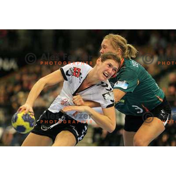 Krisitna Franic of Krim Mercator in action during EHF Champions league regular season game 4 between HK Viborg (Danmark) and RK Krim Mercator (Slovenia), played in Viborg Stadionhall, Danmark on October 29, 2011 