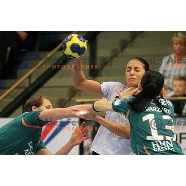 Andrea Penezic of Krim Mercator in action during EHF Champions league regular season game 4 between HK Viborg (Danmark) and RK Krim Mercator (Slovenia), played in Viborg Stadionhall, Danmark on October 29, 2011 