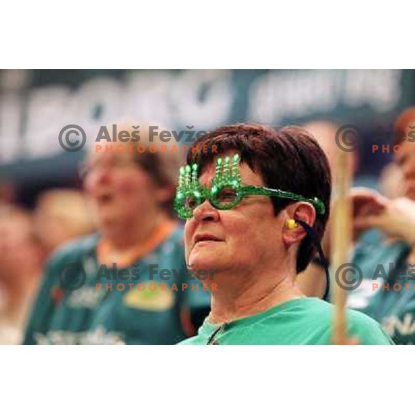 Viborg fan in action during EHF Champions league regular season game 4 between HK Viborg (Danmark) and RK Krim Mercator (Slovenia), played in Viborg Stadionhall, Danmark on October 29, 2011 