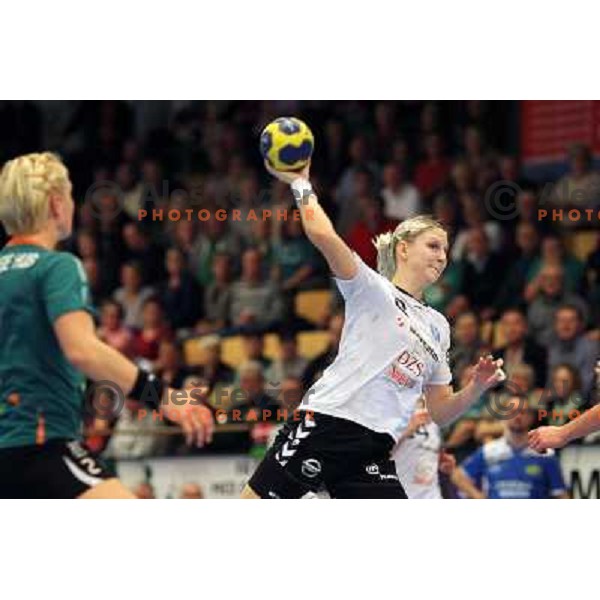 Tamara Mavsar of Krim Mercator in action during EHF Champions league regular season game 4 between HK Viborg (Danmark) and RK Krim Mercator (Slovenia), played in Viborg Stadionhall, Danmark on October 29, 2011 